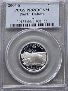 2006 S North Dakota Silver State Quarter PCGS PR 69 DCAM 25c - Picture 1 of 4