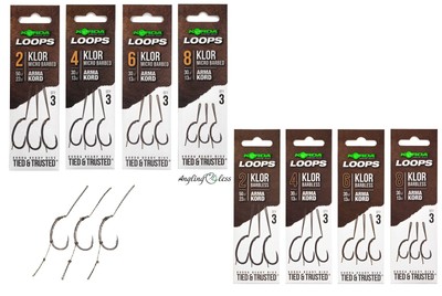 Korda Klor Loop Rigs - Ready Tied Hook Sectio...