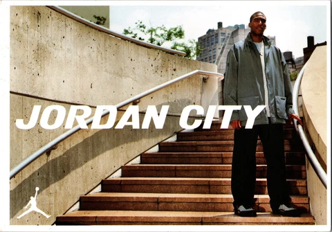 2000 Eddie Jones Michael Jordan NIKE Jordan City Expedition Postcard Cover