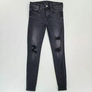 American Eagle Jeans Women's Hi-Rise Jegging AE Stretch Skinny Charcoal Size 2 - Picture 1 of 11