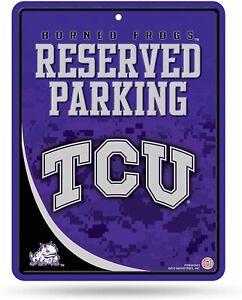 Texas Christian University Horned Frogs TCU Metal Parking Novelty Wall Sign...