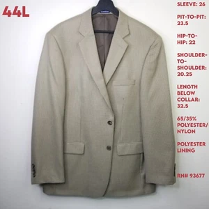 Stafford Essentials Herren 44L braun hellbraun zwei Knöpfe Houndstooth Sportmantel Jacke - Bild 1 von 17