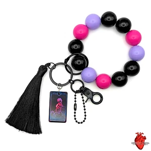 Lovers Tarot Card Stretch Bracelet Keychain, Bag Charm, Alt Goth Accessory, Gift - Picture 1 of 12