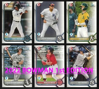 2022 BOWMAN First 1st Edition Prospects BPPF1-150 $2 or 2 Card Minimum YOU PICK! - Image 1 of 2