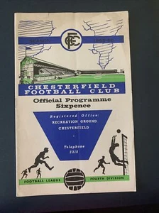 1965 Chesterfield V Darlington Football Soccer Match Programme - Picture 1 of 3