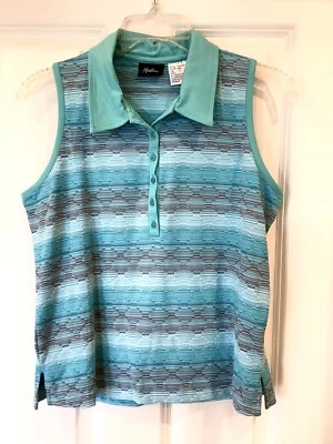 KAELIN Mujer’s L Grande Ropa Activa TOP Golf Tenis Aqua Mosaico Nuevo con Etiquetas Foto 1 de 4