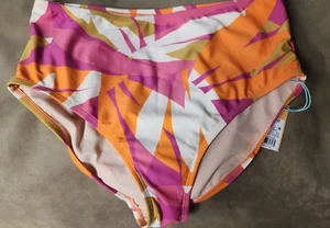 Women’s Kona Sol High Waisted Bikini Bottom Abstract Size X 14-16 - Picture 1 of 4