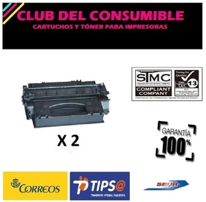2 X Q7553X/Q5949X NEGRO TONER Nº53X/49X CANON 708H NO OEM PARA HP 3390 3392 - Imagen 1 de 1