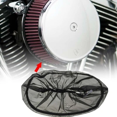 Черный воздушный фильтр очиститель дождя носок чехол подходит для harlay Touring Softail Dyna - Изображение 1 из 4