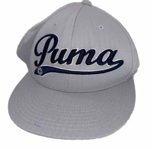 Puma Golf Cap One Ten Mens One Size Gray/ Dark Blue Spell Out Script Adjustable - Picture 1 of 11