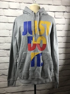 Nike Mens Just Do It Pullover Hoodie CU4271-063 Size M Gray - Picture 1 of 10