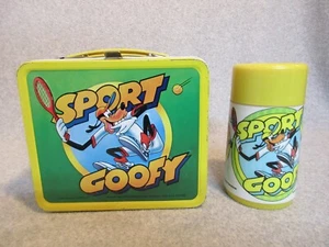 Best-On-ebay  1983 SPORT GOOFY Walt Disney LUNCHBOX & THERMOS High-Grade C#9.5 - Picture 1 of 10