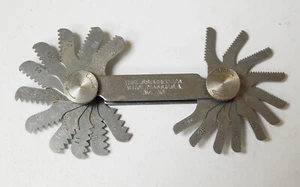 Vintage Starrett No. 40 Screw Pitch Gage Very Nice & Box - Picture 1 of 2