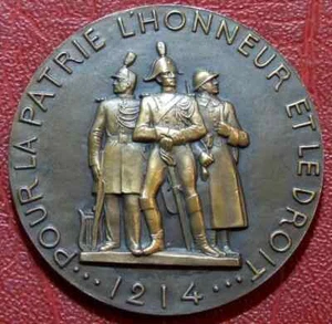"GENDARMERIE" pour l'honneur, le droit et la patrie 1214-1946 médaille RISPAL - Bild 1 von 2