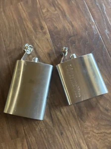Two Flask- 6oz Jagermeister & a 8 oz Unbranded - Picture 1 of 3