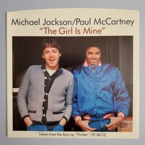 Michael Jackson Paul McCartney US THE GIRL IS MINE DJ/Promo pic slv only! - Imagen 1 de 3