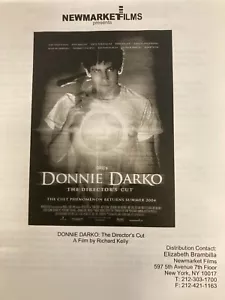 Donnie Darko Director's Cut 2004 Newmarket Filme Presse bedrucktes Paket seltene Promo - Bild 1 von 7