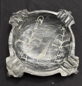Vintage Marble Can-Cun Engraved Ashtray - Picture 1 of 4