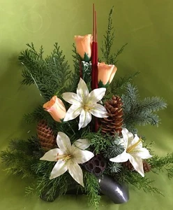 T18.S1. Grabschmuck Kissen Gesteck Totensonntag Herz Grabgesteck Allerheiligen - Bild 1 von 2