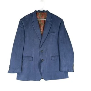 Chaqueta Blazer Lauren Ralph Lauren Para Hombre 48R Azul Marino Imitación Gamuza Clásica Preppy - Imagen 1 de 16