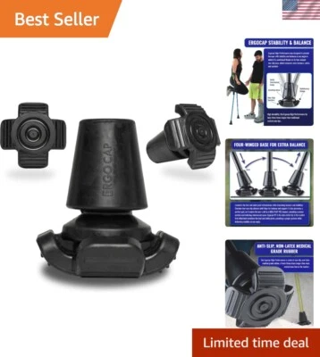 Амортизирующий наконечник костыля с четырьмя противоскользящими элеронами для повышения мобильности - Изображение 1 из 4