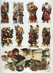 Papel de arroz para cuaderno de recortes decoupage hoja ITD A/4 situaciones de Santa Claus - R1301 - Imagen 1 de 1