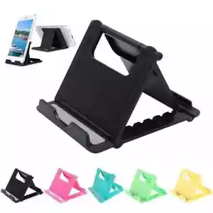 Adjustable Phone Holder Stand Folding Foldable Thin Cradle for Samsung iPhone - Picture 1 of 10