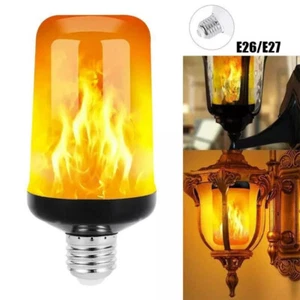E27 E26 B22 LED Flame Effect Flickering Fire Light Bulb Burning Fire Effect Lamp - Picture 1 of 28
