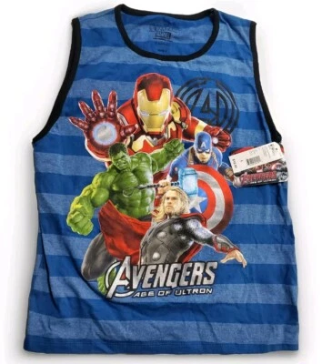 Marvel Avengers Metallic Boys' Tank Top - Multiple Sizes Available - NWT - Image 1 of 2