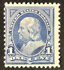 US Scott 247 1 Cent Blue Franklin, 1894.  MNH Mint Never Hinged VG+ / Fine OG