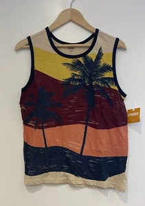 Gymboree Boys Palm Trees Colorblock Sleeveless Muscle T-Shirt Multi XL NWT - Picture 1 of 2