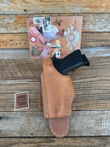 Tex Shoemaker Plain Brown Leather Paddle Holster For Walther PPK PPK/S LEFT - Picture 1 of 2