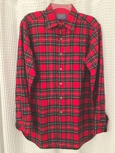 Pendleton Men’s Medium Wool Shirt, Royal Stewart Tartan - Picture 1 of 16