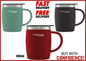 Thermoskanne Thermocafe Schreibtisch Reisebecher Soft Touch Becher Tasse 0,45 l 3 FARBEN VERFÜGBAR - Bild 1 von 4