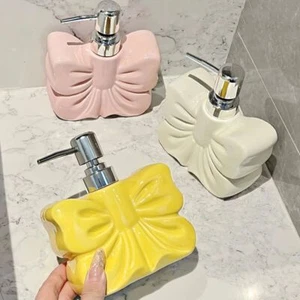 Refillable Pump Soap Dispenser Bottle Ceramic Shower Bottles Kitchen Bathroom - Picture 1 of 10