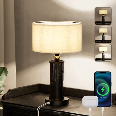 Vintage Desk Lamp Dimmable Touch Control Nightstand Table Lamp Led Light ‎Bronze - Image 1 of 4