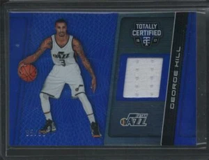 GEORGE HILL 95/99 Totally Certified 2016-17 Mirror Blue Game Jersey Jazz  - Aliz - Bild 1 von 4