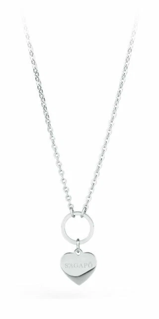 S'AGAPO HAPPY SHAC1 Collana Acciaio 48 cm