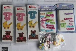 Lot Of Hot Off the Press Brad Buddies & Other Brads - Baby Boy Girl Zoo Animals - Picture 1 of 2