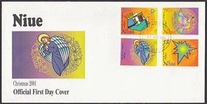 NIUE 2001 Christmas set FDC...............................................27823e - Picture 1 of 1
