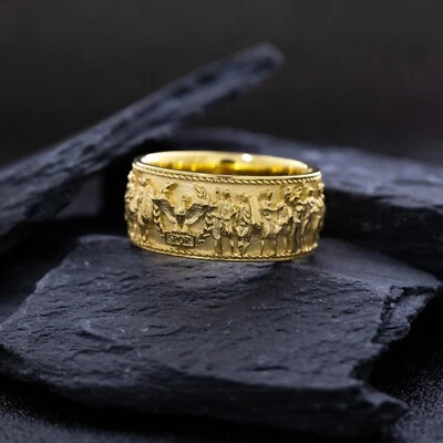 Roman Emperor Caracalla's Relief Solid Gold Ring - Image 1 of 4