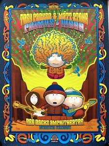 South Park 25th Poster 2022 Red Rocks Night 2 Zoltron Primus Ween 133/550 - Bild 1 von 8