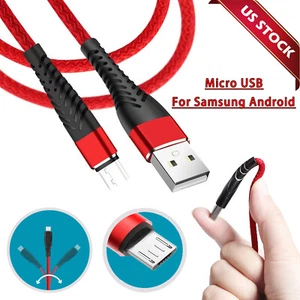 Heavy Duty Micro USB Fast Charger Charging Cable Cord For Samsung Android HTC LG - Picture 1 of 5