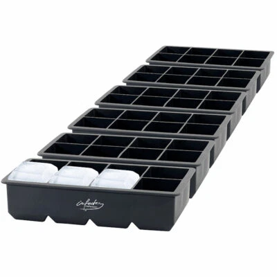 infactory 6er-Set XXXL-Eiswürfelformen für je 8 Eiswürfel, je 5x5x5cm - Bild 1 von 3