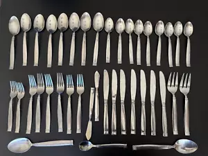 39 Pc Set Cambridge Stainless Flatware Mystic Mirror Used - Picture 1 of 14