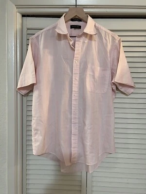 Vintage Austin Grey Men’s Button Up Short Sleeve Shirt 16-1/2 Fitted - Image 1 of 4