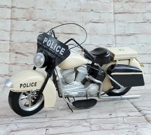Metal retro Police Motorcycle Model for Home Decor, Policeman Gift items Figure - Picture 1 of 6