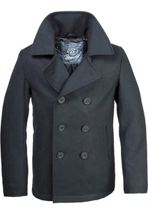 Brandit Jacket Coat Men Military Sailor Oversize Black - Picture 1 of 9