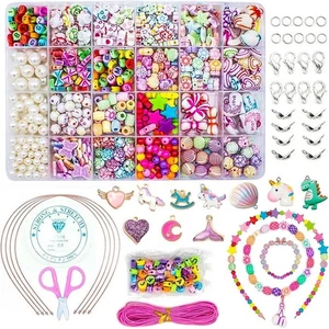 Bracelet Making Kit for Kids-550PCS Beads DIY Craft Set Jewellery Gift for Girls - Picture 1 of 6