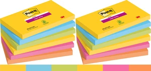 12-Pack Post-it Super Sticky Notes 76×127mm Multicolour Carnival 90 Sheets/Pad - Picture 1 of 15